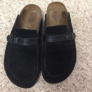 Birkenstock suede clogs